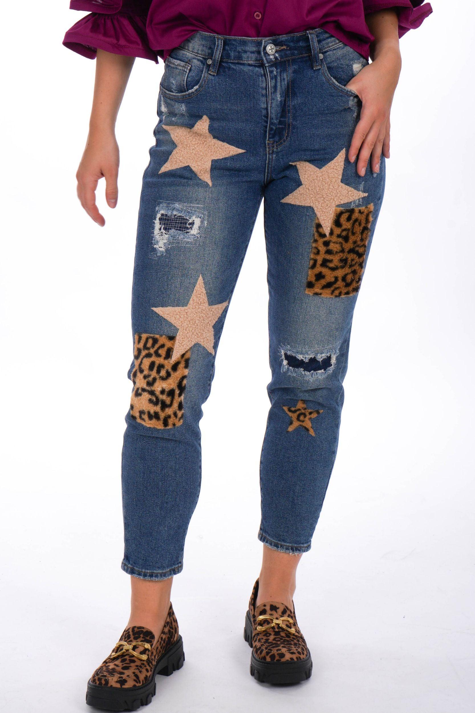 Jeans mit Fell-Details - La Strada