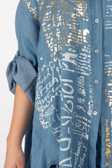 Lange Bluse mit Print - La Strada