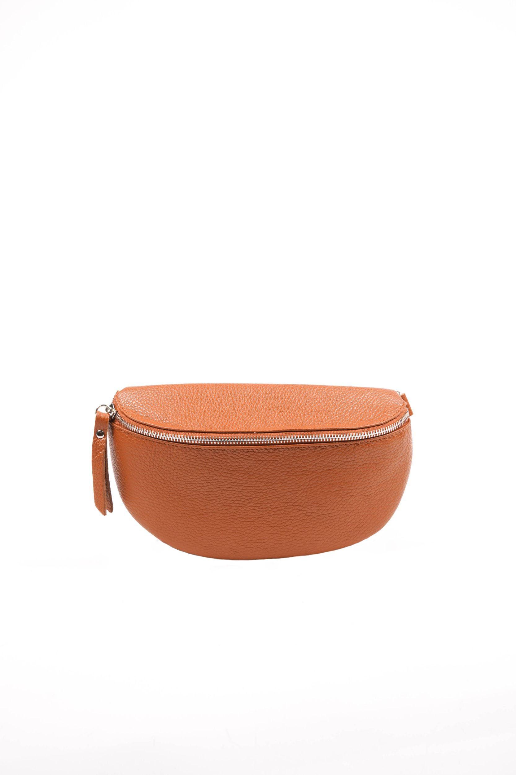 Leder Crossbody Bag mit Reißverschluss - La Strada