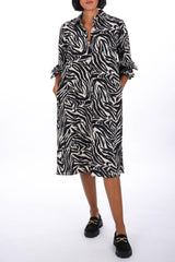 Midikleid mit Zebramuster - La Strada