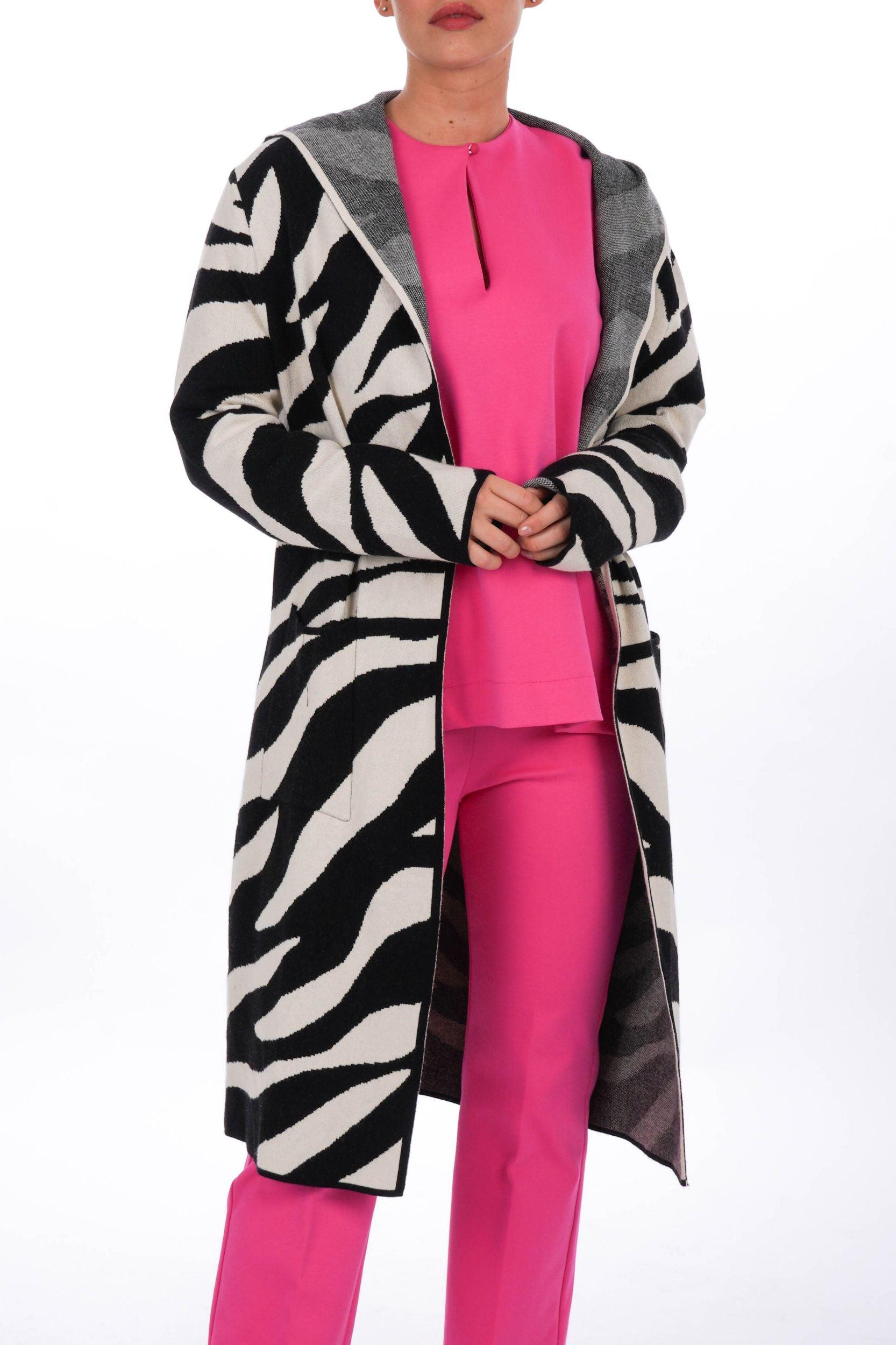 Strickjacke mit Animal-Print - La Strada