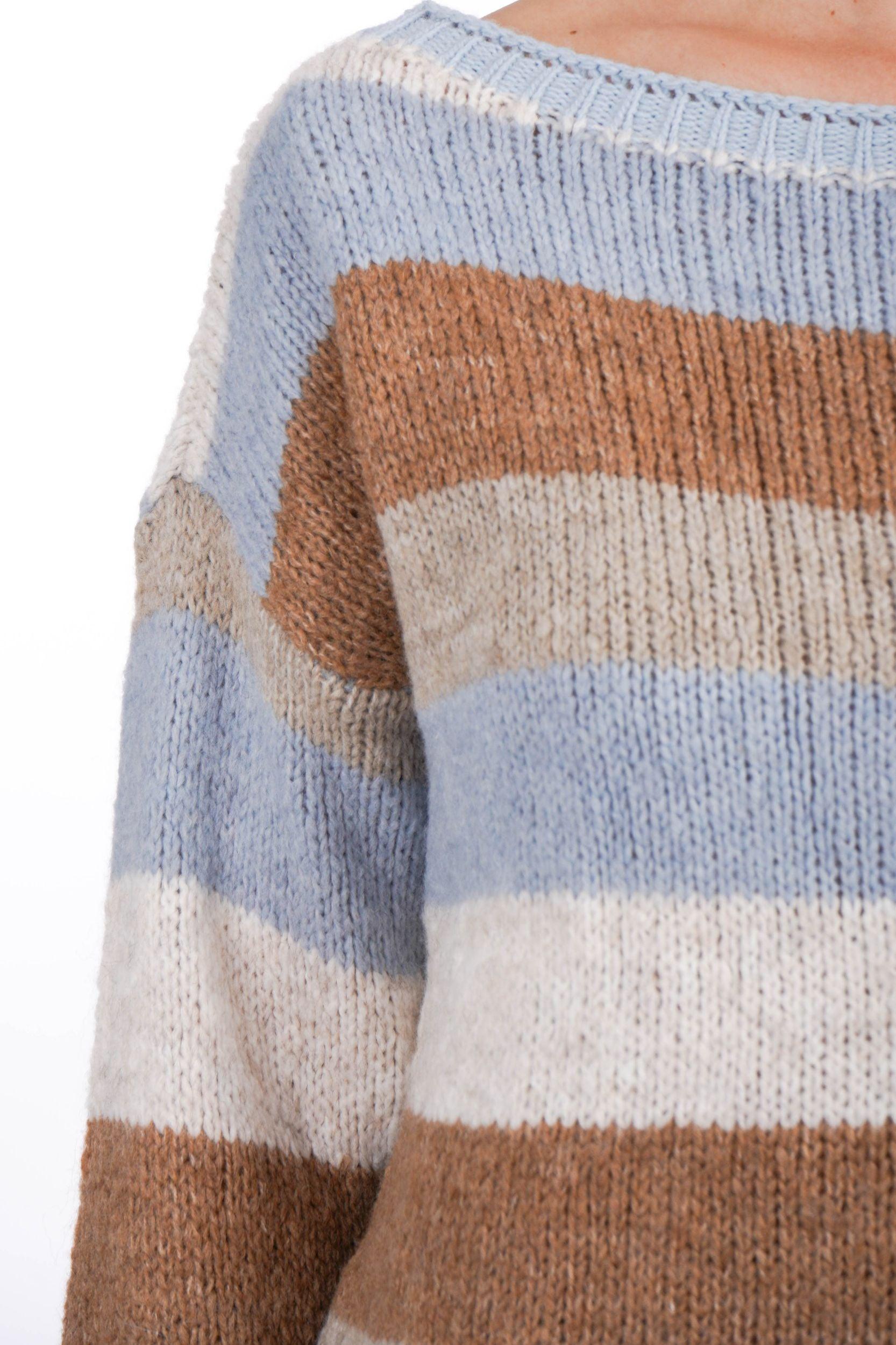 Strickpullover mit Streifen - La Strada