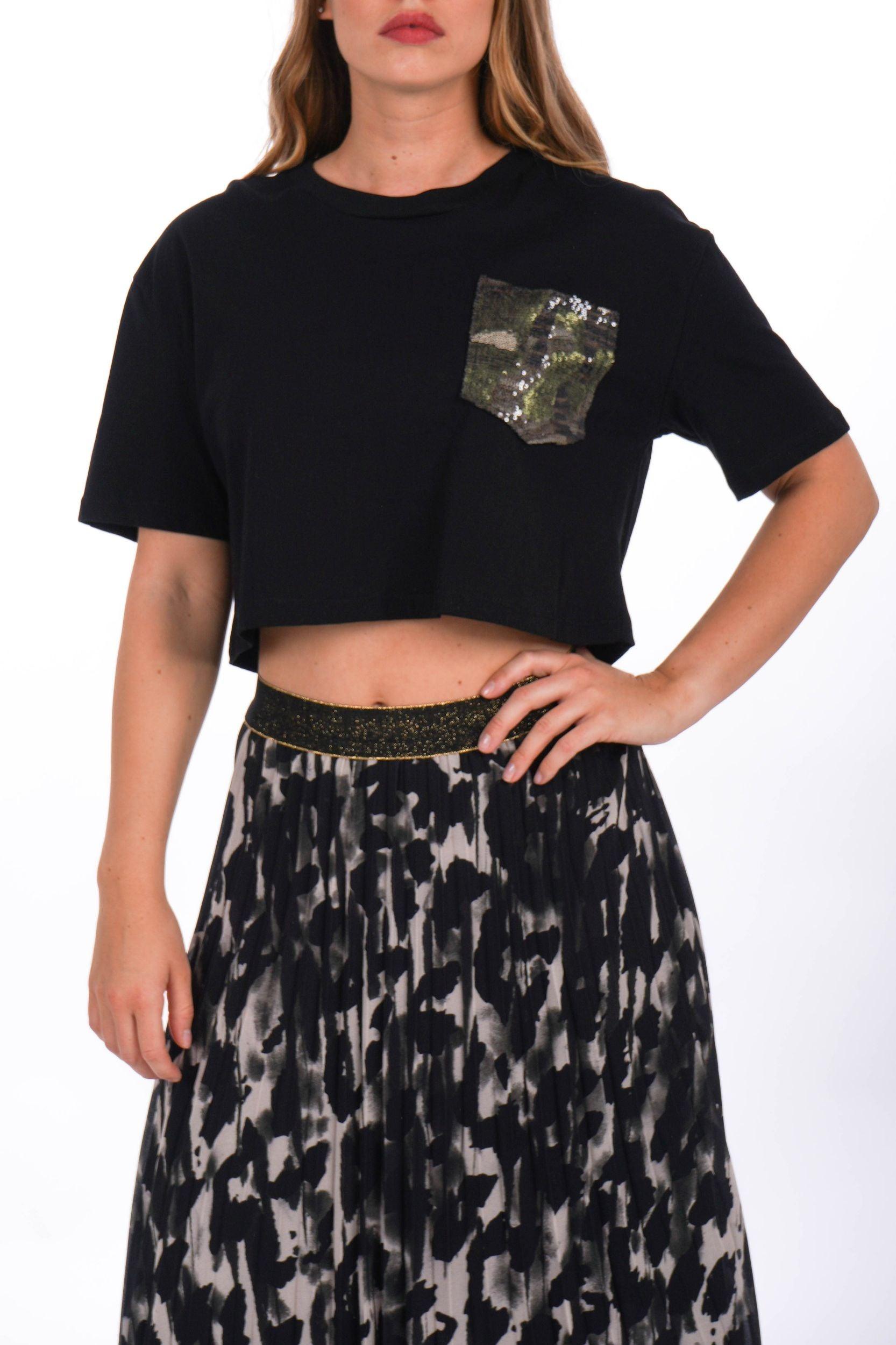 T-Shirt mit Pailletten - La Strada