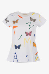 T-Shirt mit Schmetterlingen - La Strada